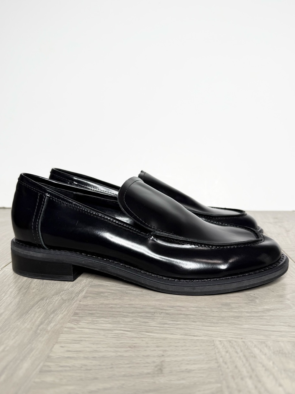 Steve Madden Larusso Black Leather Loafer 9M